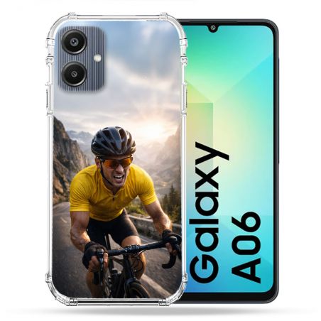 Coque Renforcée Pour Samsung Galaxy A06 Sport Cyclisme Maillot Jaune