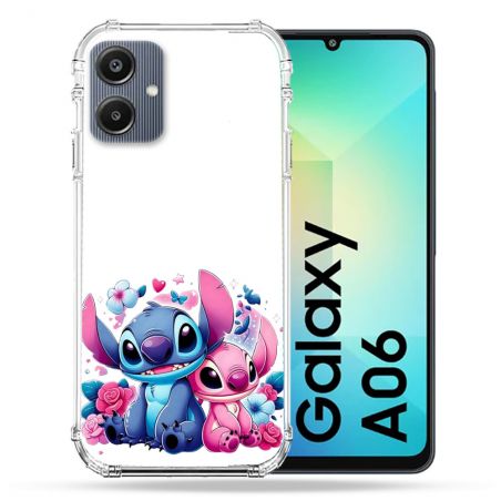 Coque Renforcée Pour Samsung Galaxy A06 Stitch Love