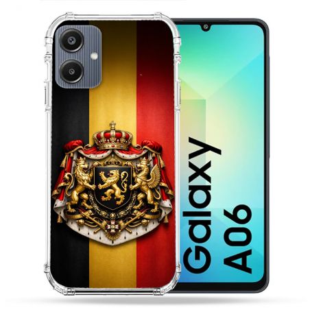 Coque Renforcée Pour Samsung Galaxy A06 Voyage Drapeau Belgique