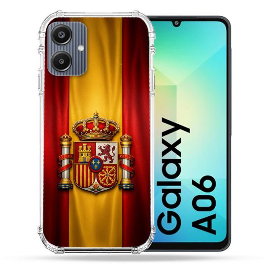Coque Renforcée Pour Samsung Galaxy A06 Voyage Drapeau Espagne