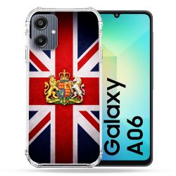 Coque Renforcée Pour Samsung Galaxy A06 Voyage Drapeau Grande Bretagne UK