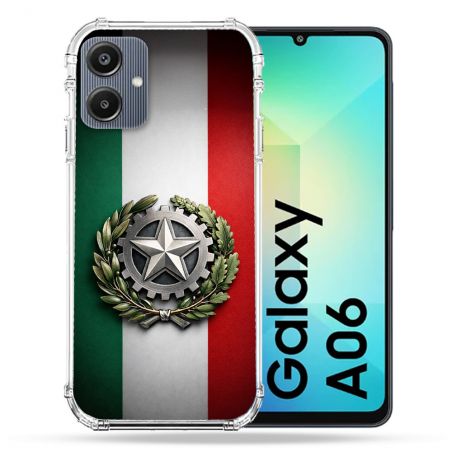 Coque Renforcée Pour Samsung Galaxy A06 Voyage Drapeau Italie