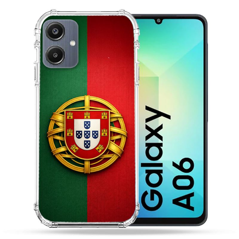 Coque Renforcée Pour Samsung Galaxy A06 Voyage Drapeau Portugal