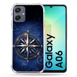 Coque Renforcée Pour Samsung Galaxy A06 Voyage Rose des Vents Marine