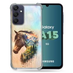 Coque Renforcée Pour Samsung Galaxy A15 4G / 5G Animal Cheval Montagne