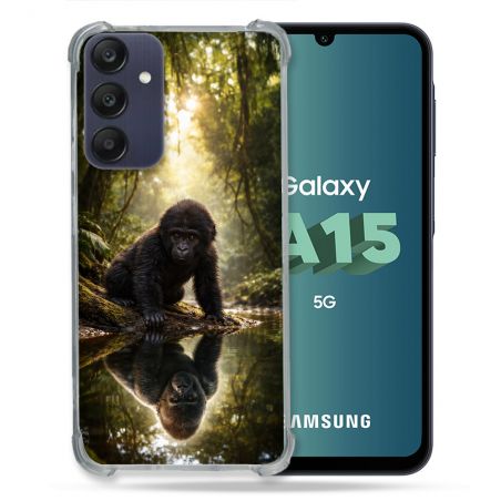 Coque Renforcée Pour Samsung Galaxy A15 4G / 5G Animal Gorille Reflet