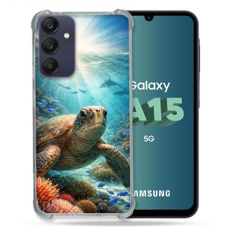 Coque Renforcée Pour Samsung Galaxy A15 4G / 5G Animal Tortue Marine