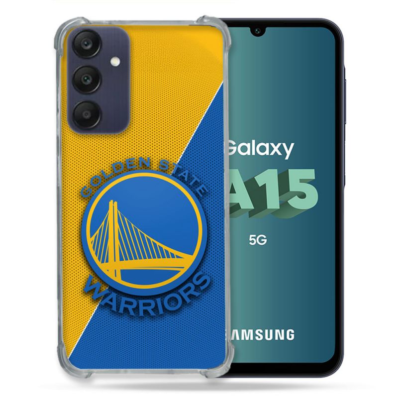 Coque Renforcée Pour Samsung Galaxy A15 4G / 5G Basket Golden State Warriors