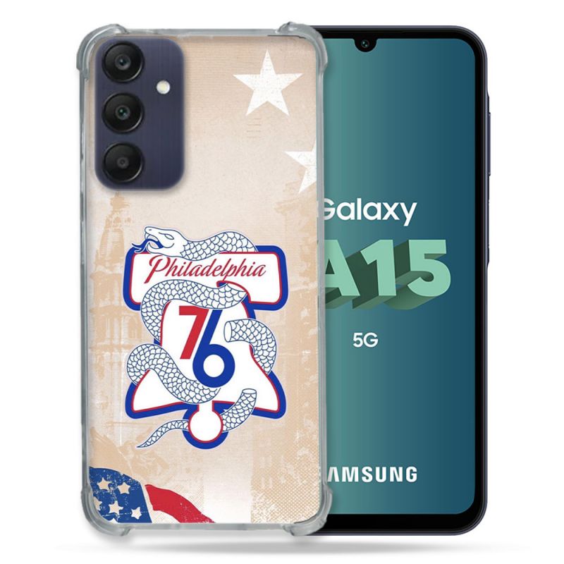Coque Renforcée Pour Samsung Galaxy A15 4G / 5G Basket Philadelphia 76ers
