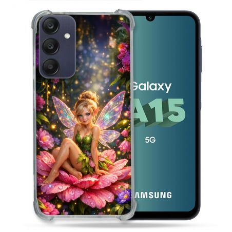 Coque Renforcée Pour Samsung Galaxy A15 4G / 5G Fantastique Fee Fleur