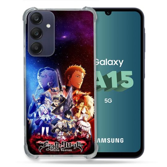 Coque Renforcée Pour Samsung Galaxy A15 4G / 5G Manga Black Clover Affiche