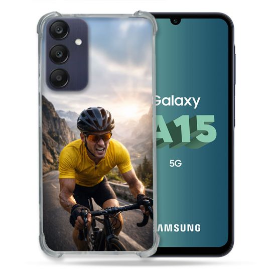 Coque Renforcée Pour Samsung Galaxy A15 4G / 5G Sport Cyclisme Maillot Jaune