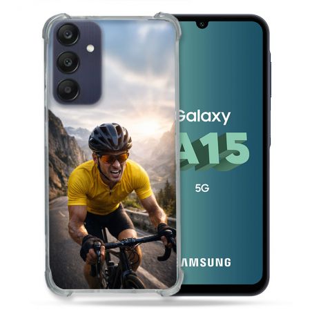 Coque Renforcée Pour Samsung Galaxy A15 4G / 5G Sport Cyclisme Maillot Jaune