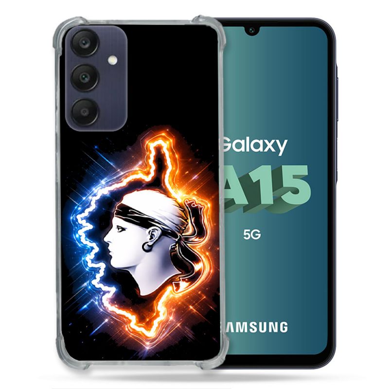 Coque Renforcée Pour Samsung Galaxy A15 4G / 5G Voyage Corse Brillante