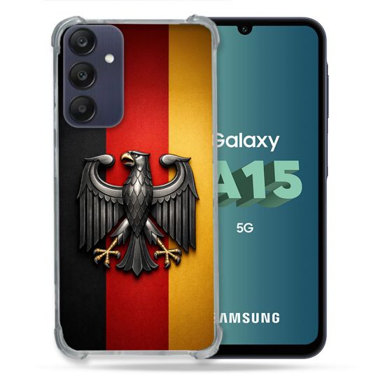 Coque Renforcée Pour Samsung Galaxy A15 4G / 5G Voyage Drapeau Allemagne