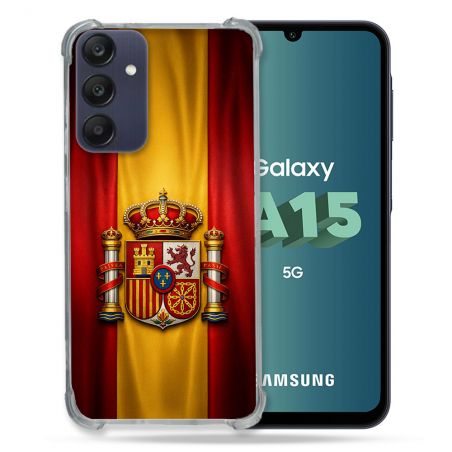 Coque Renforcée Pour Samsung Galaxy A15 4G / 5G Voyage Drapeau Espagne