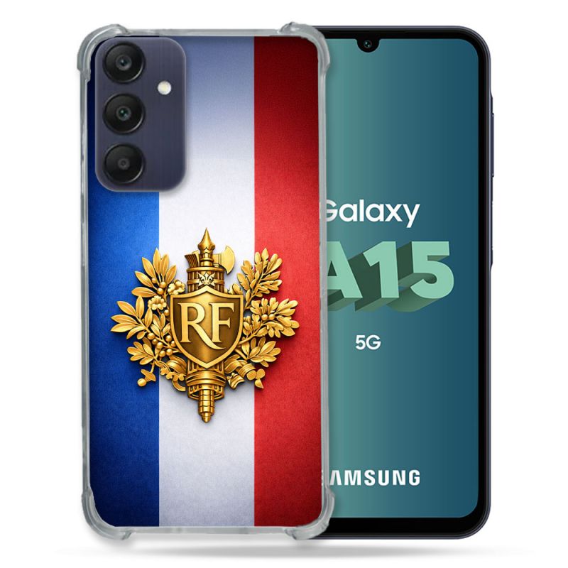 Coque Renforcée Pour Samsung Galaxy A15 4G / 5G Voyage Drapeau France
