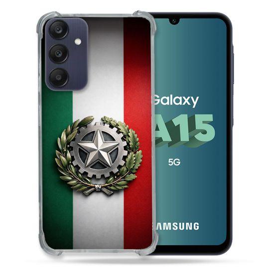 Coque Renforcée Pour Samsung Galaxy A15 4G / 5G Voyage Drapeau Italie