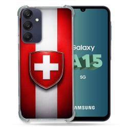 Coque Renforcée Pour Samsung Galaxy A15 4G / 5G Voyage Drapeau Suisse