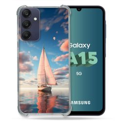 Coque Renforcée Pour Samsung Galaxy A15 4G / 5G Voyage Voilier Reflet