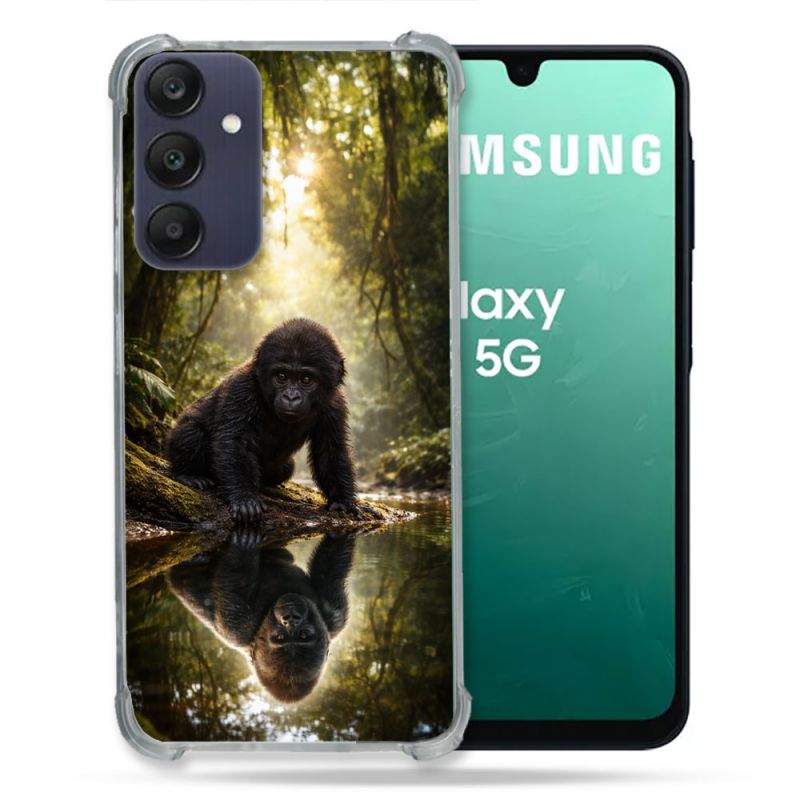 Coque Renforcée Pour Samsung Galaxy A16 5G Animal Gorille Reflet