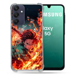 Coque Renforcée Pour Samsung Galaxy A16 5G Manga Demon Slayer Tanjiro Feu