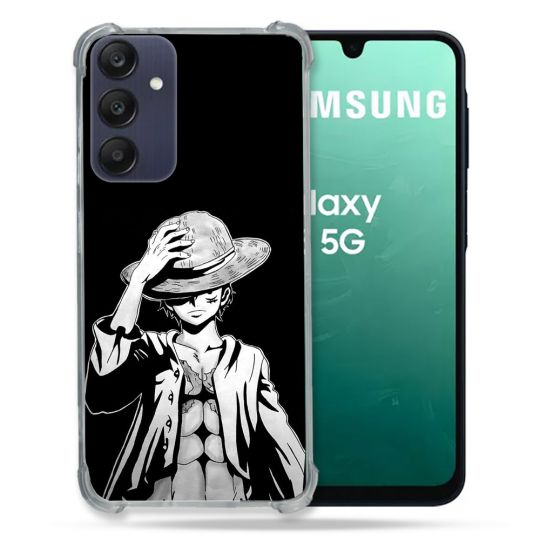 Coque Renforcée Pour Samsung Galaxy A16 5G Manga One Piece Luffy Noir