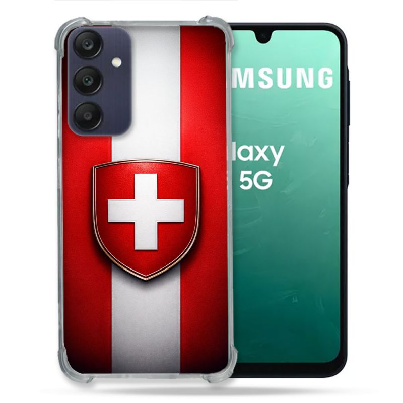 Coque Renforcée Pour Samsung Galaxy A16 5G Voyage Drapeau Suisse