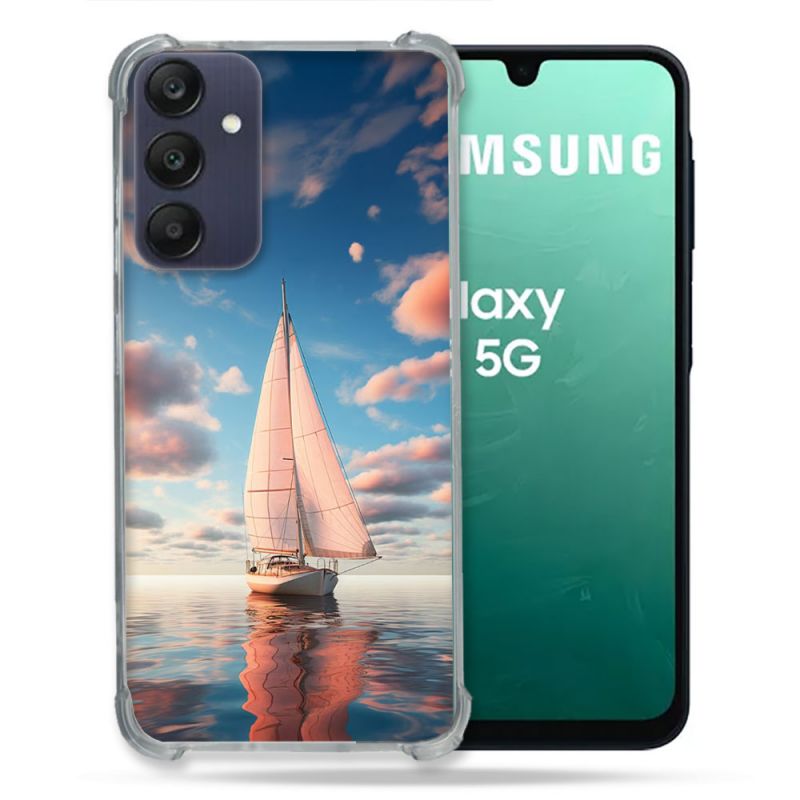 Coque Renforcée Pour Samsung Galaxy A16 5G Voyage Voilier Reflet