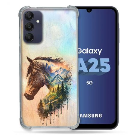 Coque Renforcée Pour Samsung Galaxy A25 5G Animal Cheval Montagne