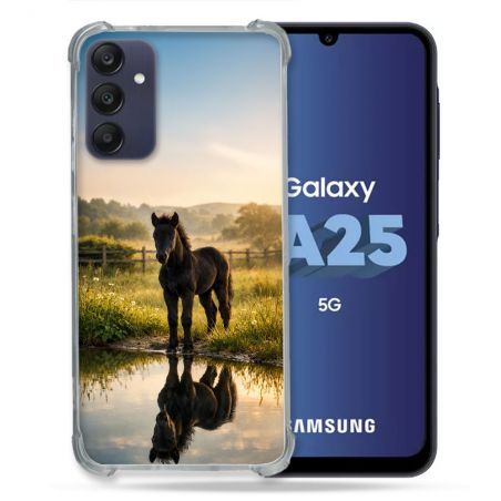 Coque Renforcée Pour Samsung Galaxy A25 5G Animal Cheval Reflet