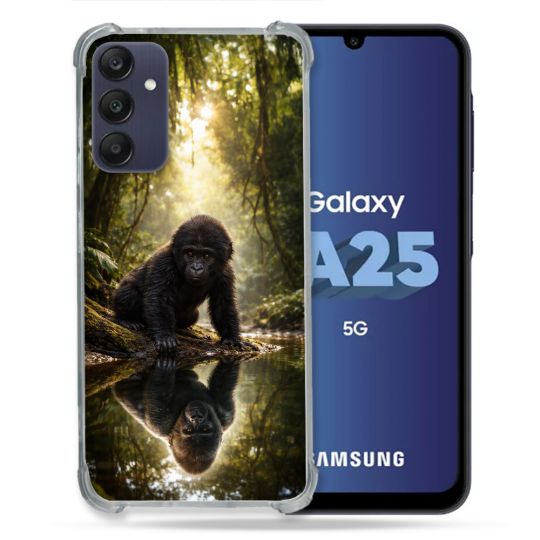 Coque Renforcée Pour Samsung Galaxy A25 5G Animal Gorille Reflet