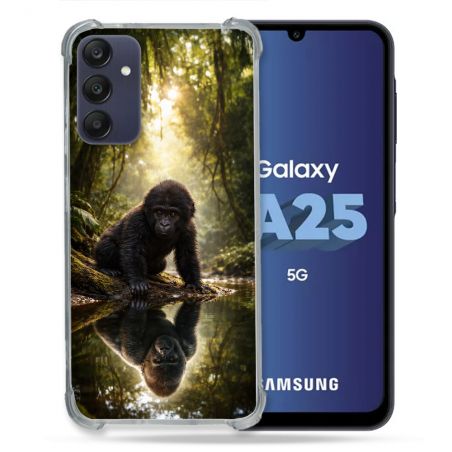 Coque Renforcée Pour Samsung Galaxy A25 5G Animal Gorille Reflet