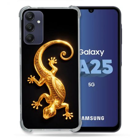 Coque Renforcée Pour Samsung Galaxy A25 5G Animal Lezard Noir 2026