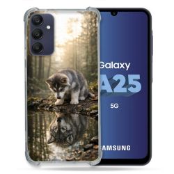 Coque Renforcée Pour Samsung Galaxy A25 5G Animal Loup Reflet