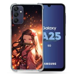 Coque Renforcée Pour Samsung Galaxy A25 5G Manga Demon Slayer Nezuko Rose
