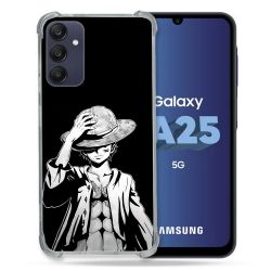 Coque Renforcée Pour Samsung Galaxy A25 5G Manga One Piece Luffy Noir