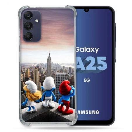 Coque Renforcée Pour Samsung Galaxy A25 5G Schtroumpfs New York