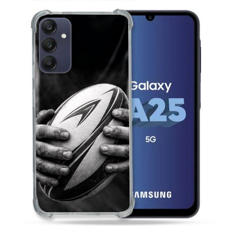 Coque Renforcée Pour Samsung Galaxy A25 5G Sport Rugby Ballon Moderne