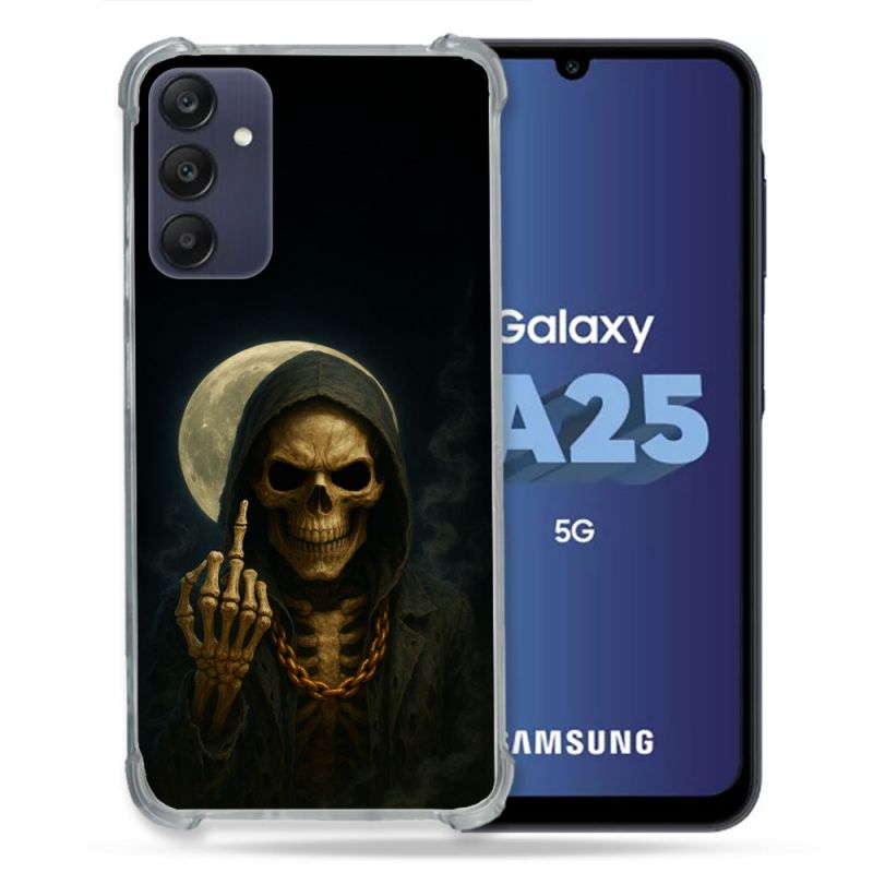 Coque Renforcée Pour Samsung Galaxy A25 5G Tete de Mort Doigt 2026