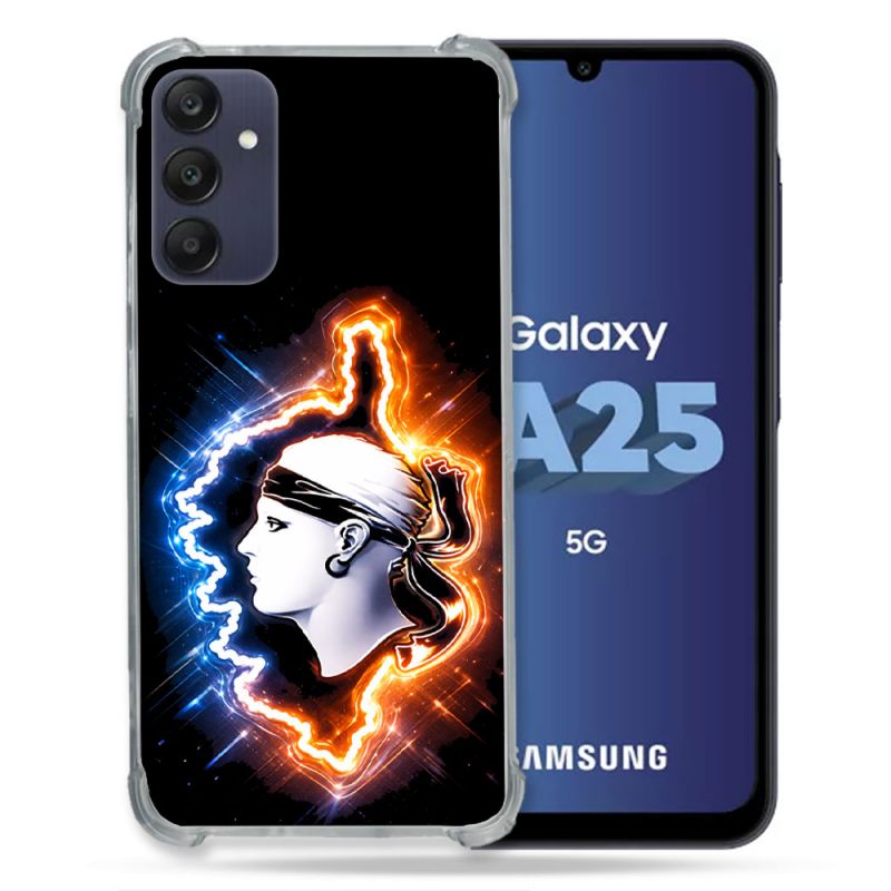 Coque Renforcée Pour Samsung Galaxy A25 5G Voyage Corse Brillante