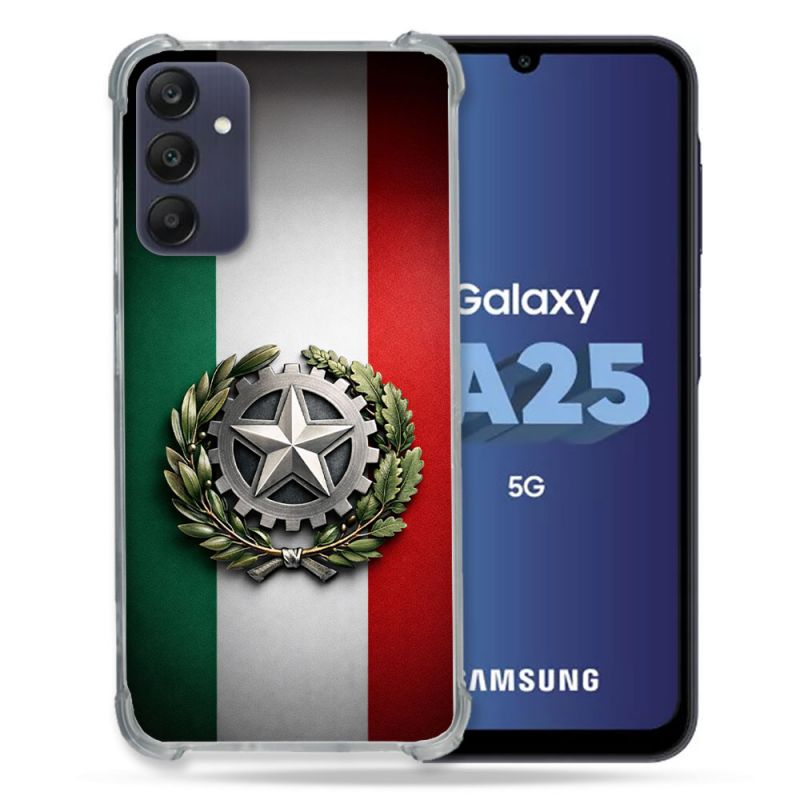 Coque Renforcée Pour Samsung Galaxy A25 5G Voyage Drapeau Italie
