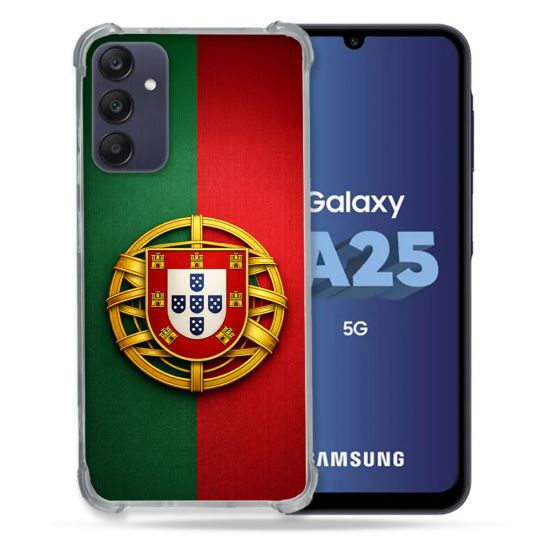 Coque Renforcée Pour Samsung Galaxy A25 5G Voyage Drapeau Portugal