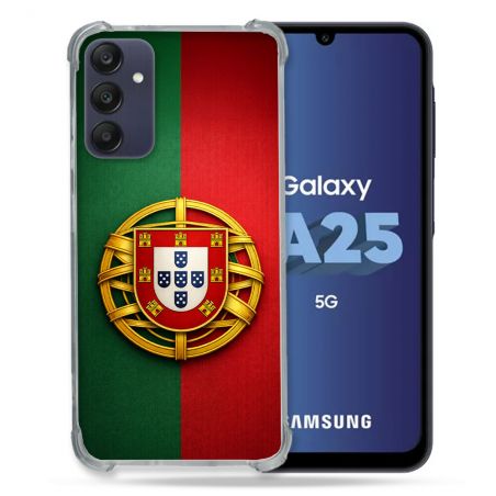 Coque Renforcée Pour Samsung Galaxy A25 5G Voyage Drapeau Portugal
