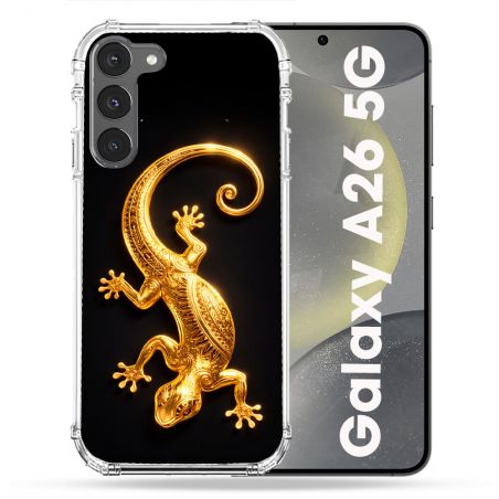 Coque Renforcée Pour Samsung Galaxy A26 5G Animal Lezard Noir 2026