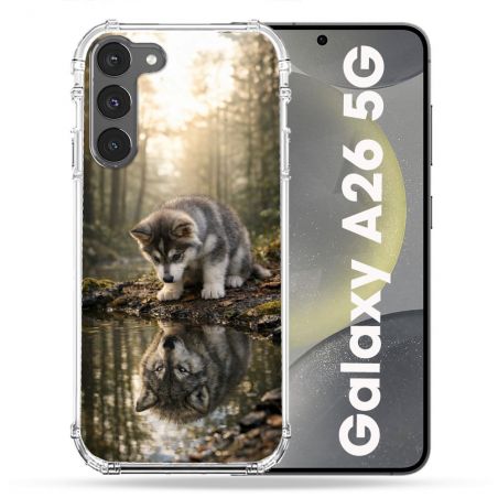 Coque Renforcée Pour Samsung Galaxy A26 5G Animal Loup Reflet