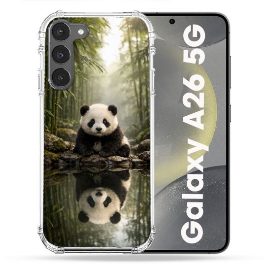 Coque Renforcée Pour Samsung Galaxy A26 5G Animal Panda Reflet