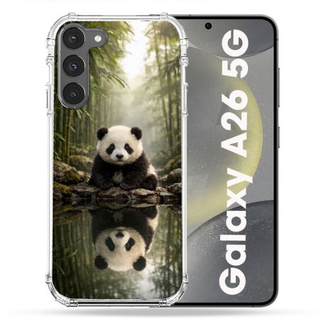 Coque Renforcée Pour Samsung Galaxy A26 5G Animal Panda Reflet