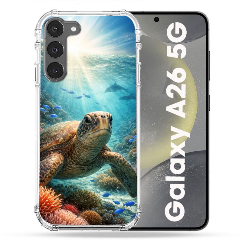 Coque Renforcée Pour Samsung Galaxy A26 5G Animal Tortue Marine