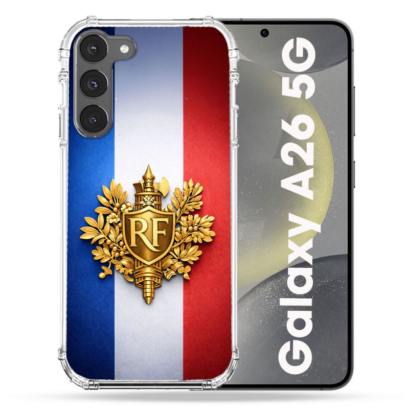 Coque Renforcée Pour Samsung Galaxy A26 5G Voyage Drapeau France